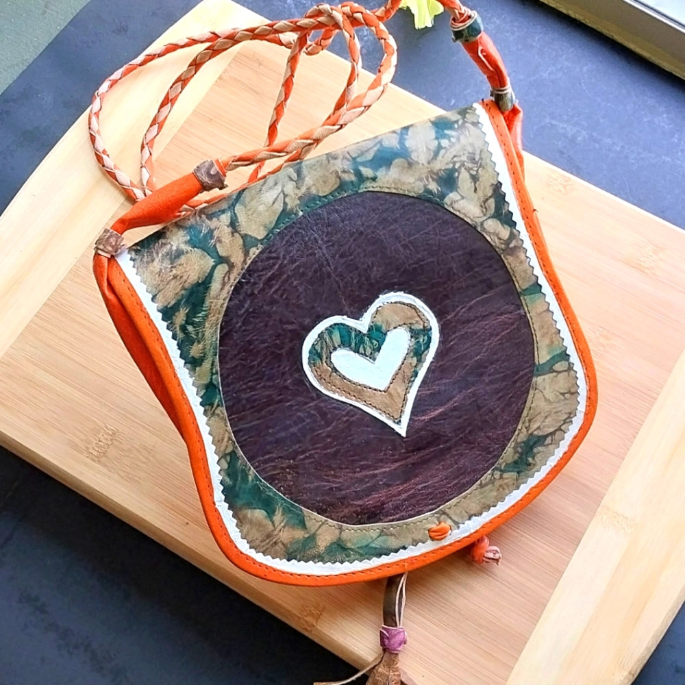 1PC Beautiful African Tuareg Leather Purse
